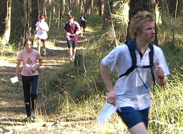 photo of Gilson College Students Orienteering in the bush
